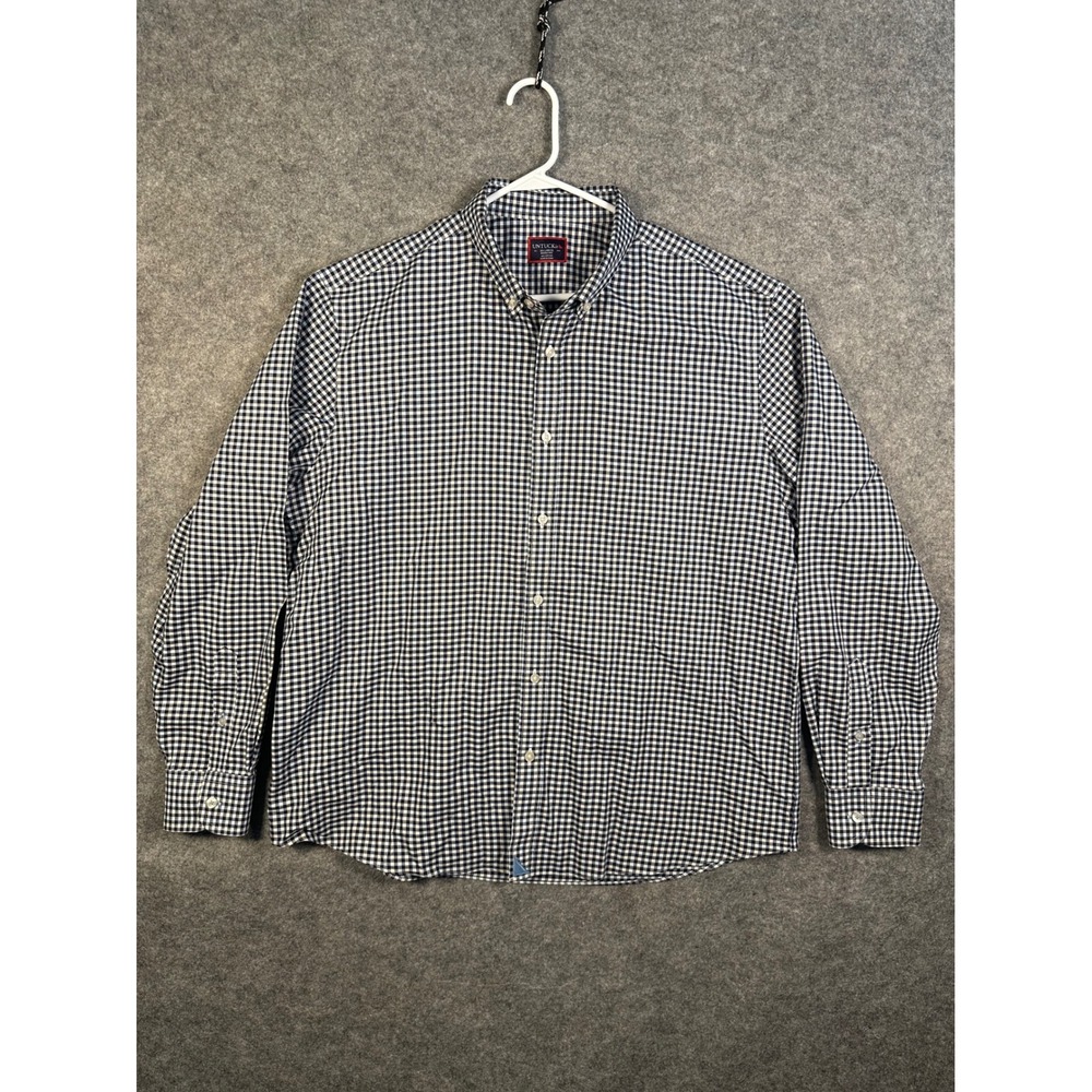 UNTUCKit Marquette WF Gingham Shirt Mens XXL‎ Blue Wrinkle Free UT-14-35634